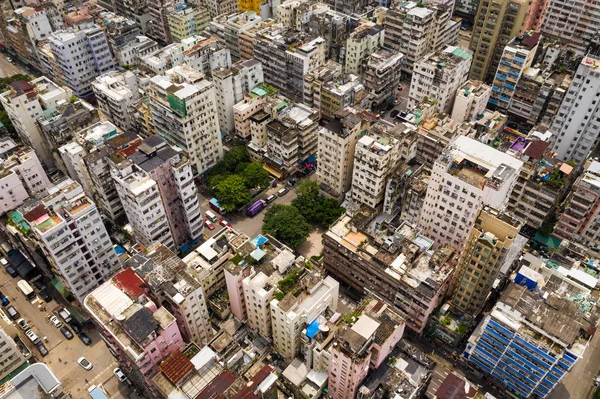 Top view of Hong Kong buildings
