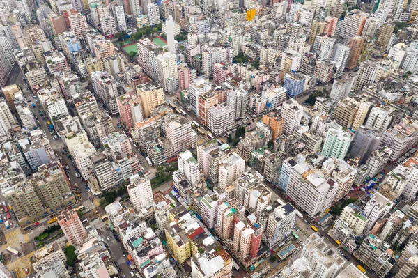 Luchtfoto Van Hong Kong District — Stockfoto