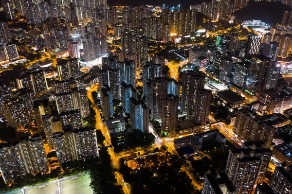 Top View Hong Kong Evening — Stock Photo, Image
