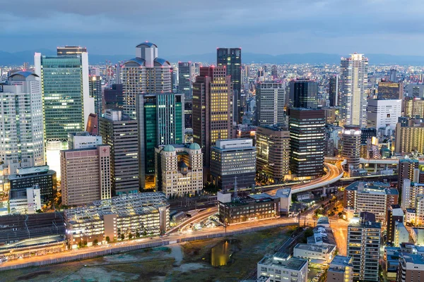 Osaka Japón Septiembre 2015 Ciudad Osaka Por Noche — Foto de Stock