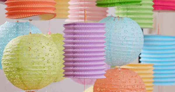 Fête Automne Coloré Lanternes Chinoises Traditionnelles — Photo