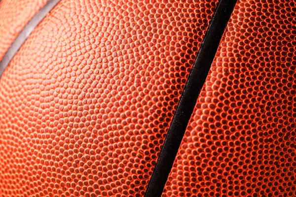 Zblízka Basketbal Kůže Textury — Stock fotografie
