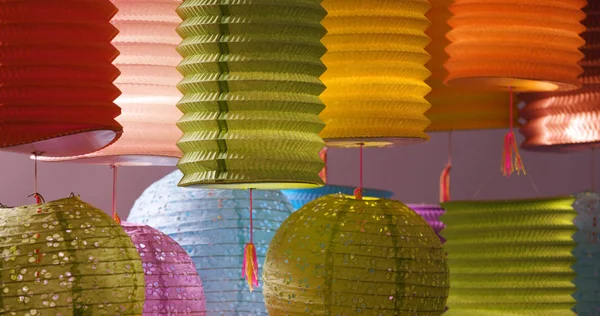 Lanternes Chinoises Traditionnelles Colorées — Photo