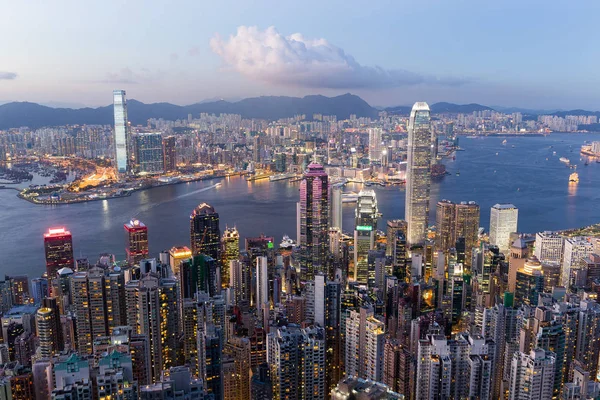 Victoria Peak Hong Kon Junho 2016 Cidade Hong Kong — Fotografia de Stock