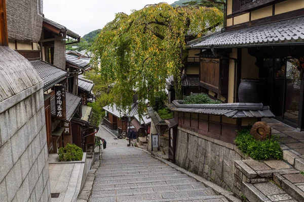 Kyoto Giappone Ottobre 2016 Tradizionale Strada Vecchio Stile Kyoto — Foto Stock