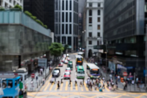 Unschärfe Des Stadtbildes Mit Menschen Die Die Straße Überqueren — Stockfoto