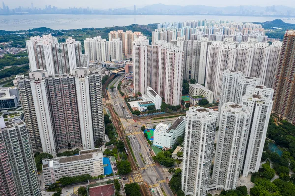 Blick Auf Die Stadt Hongkong — Stockfoto