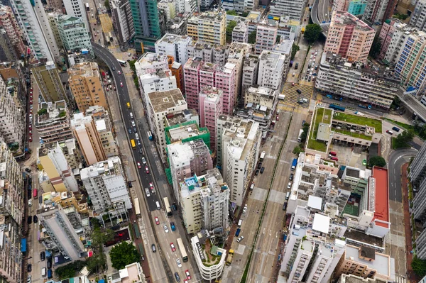 Aerial View Hong Kong Urban City — Stock Photo, Image