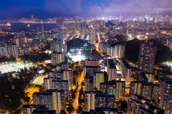 Top View Hong Kong Downtown — Stock Photo, Image