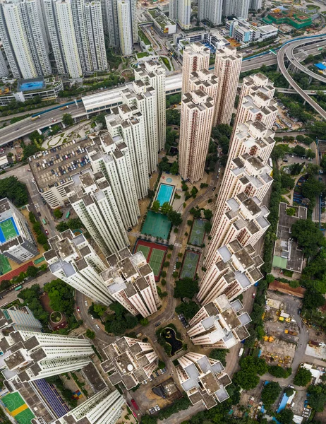 Tin Shui Wai Hong Kong Setembro 2018 Vista Superior Prédio — Fotografia de Stock
