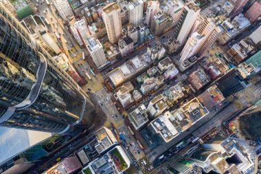 Mong Kok, Hong Kong - 04 Eylül, 2018: Top görünümü Hong Kong 