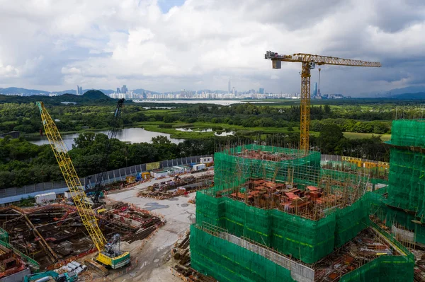 Tin Shui Wai Hong Kong Eylül 2018 Şantiye Hong Kong — Stok fotoğraf