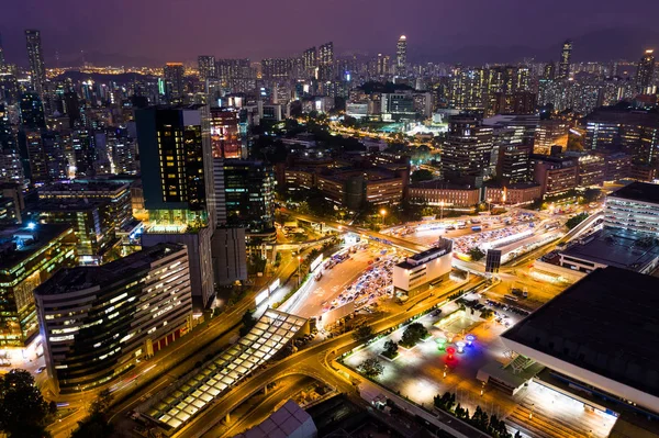 Hung Hom Hong Kong Septiembre 2018 Vista Superior Del Tráfico — Foto de Stock