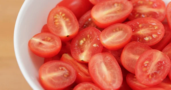 Tomates Cerises Fraîches Dans Bol — Photo