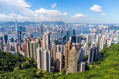 Victoria peak, Hong Kon - 22 Haziran, 2016: Hong Kong işareti