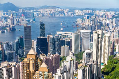 Victoria peak, Hong Kon - 22 Haziran, 2016: Hong Kong