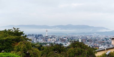Kyoto, Japonya - 04 Ekim, 2016: Kyoto şehir