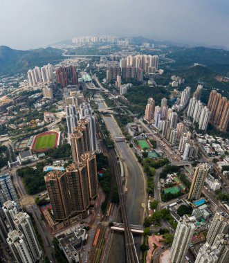 Tuen Mun, Hong Kong 09 Eylül 2018:-Hong Kong kentsel şehir