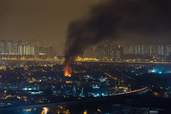 Tin Shui Wai Hong Kong Febrero 2015 Grave Accidente Incendio —  Fotos de Stock