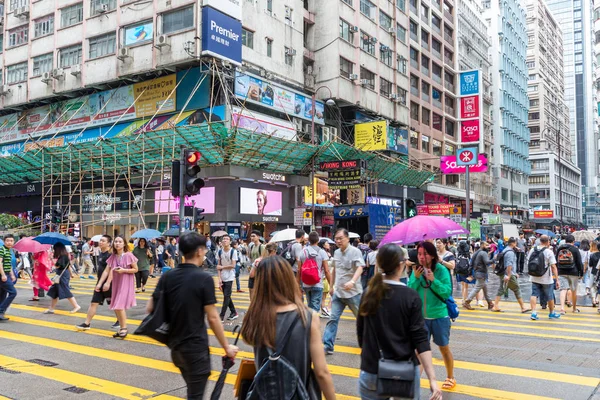 Tsim Sha Tusi Hong Kong August 2018 Busy Traffic Road — Stock Photo, Image