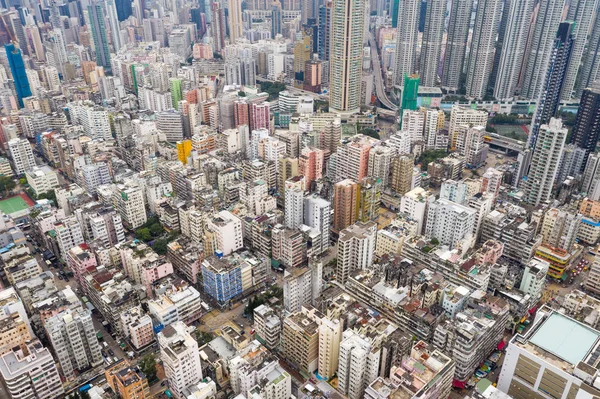 Sham Shui Hongkong Augusti 2018 Drönare Flyger Över Hong Kong — Stockfoto