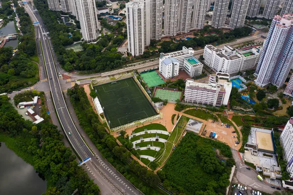 Tin Shui Wai Hong Kong Agosto 2018 Zona Residencial Hong — Foto de Stock