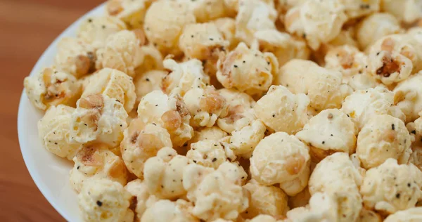 Grupa Popcornu Misce Zbliżenie — Zdjęcie stockowe