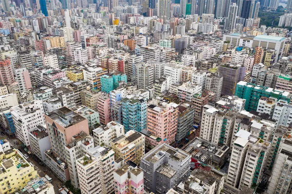 Sham Shui Hong Kong Agosto 2018 Vista Superior Ciudad Hong —  Fotos de Stock