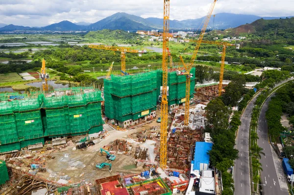 Tin Shui Wai Hong Kong Agosto 2018 Estaleiro Construção Hong — Fotografia de Stock