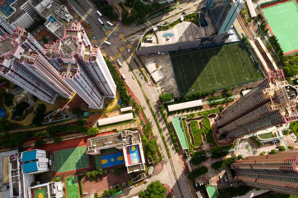 Tin Shui Wai Hong Kong Agosto 2018 Top Del Quartiere — Foto Stock