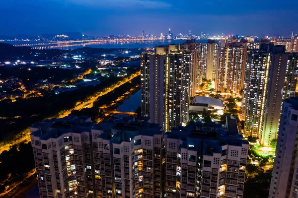 Tin Shui Wai Hong Kong Septiembre 2018 Vista Aérea Del —  Fotos de Stock