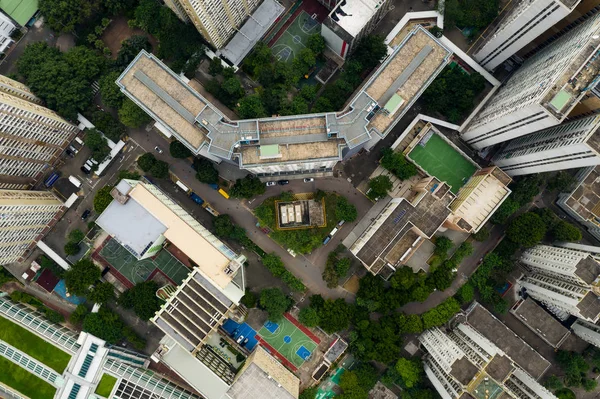 Tuen Mun Hong Kong Eylül 2018 Hong Kong Apartman Aşağı — Stok fotoğraf
