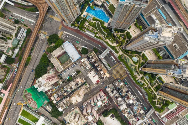 Tuen Mun Hong Kong Septiembre 2018 Arriba Abajo Zona Residencial — Foto de Stock