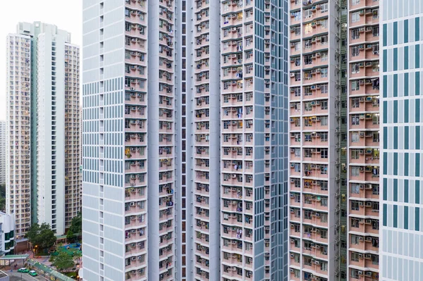 Apartamento Fachada Edifício Hong Kong — Fotografia de Stock