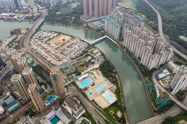 Tuen Mun Hong Kong Setembro 2018 Vista Aérea Área Residencial — Fotografia de Stock