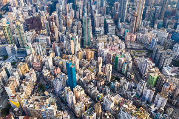 Mong Kok, Hong Kong 11 September 2018:- Hong Kong cityscape
