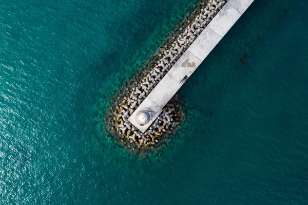 Top View Breakwater — Stock Photo, Image