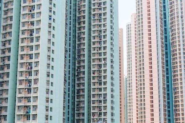 Apartamento Fachada Edifício Hong Kong — Fotografia de Stock