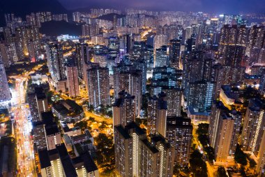 Gündüz, Hong Kong binaların üstten görünüm 