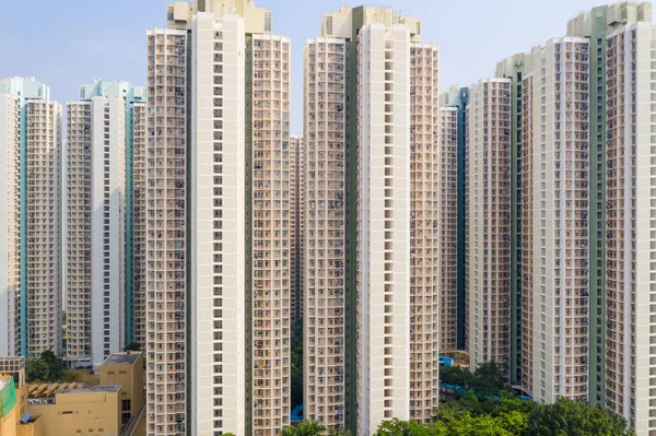 Vista Superior Edifícios Residenciais Hong Kong — Fotografia de Stock