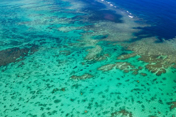 Ishigaki Adası tropik lagün üstten görünüm