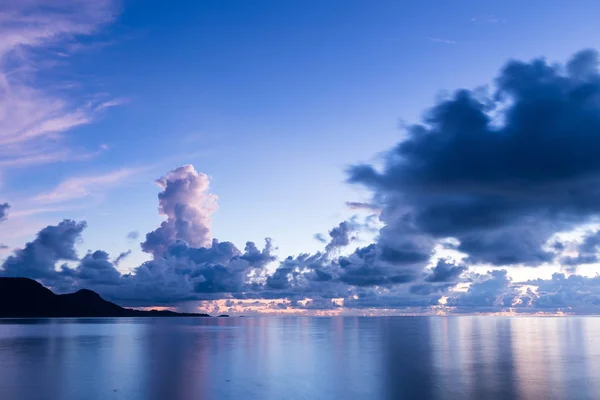 Видом Захід Сонця Море — стокове фото