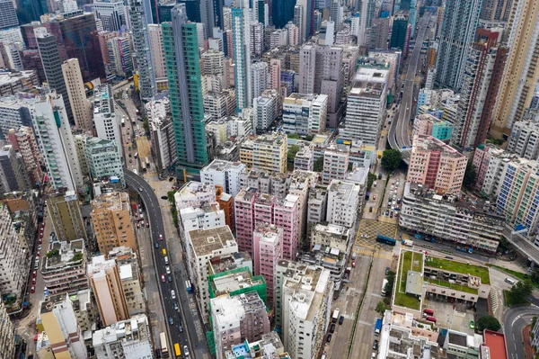Fingované Shui Hong Kong Srpna 2018 Stavební Blok Hong Kongu — Stock fotografie