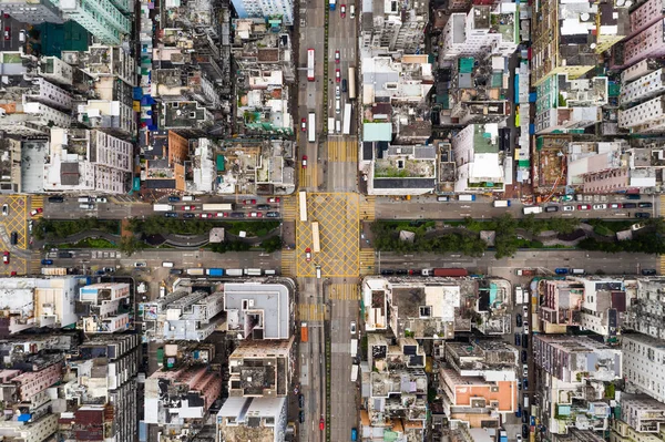 Τέι Χονγκ Κονγκ Αυγούστου 2018 Πάνω Προς Κάτω Άποψη Από — Φωτογραφία Αρχείου