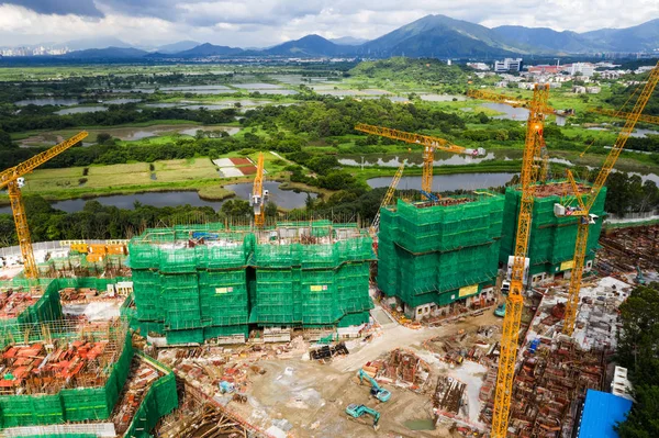 Tin Shui Wai Hong Kong Septiembre 2018 Construcción —  Fotos de Stock