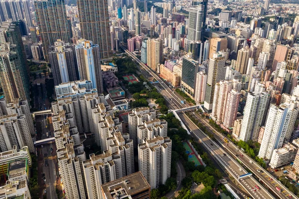 Mong Kok Hong Kong Září 2018 Rezidenční Čtvrti Hong Kongu — Stock fotografie