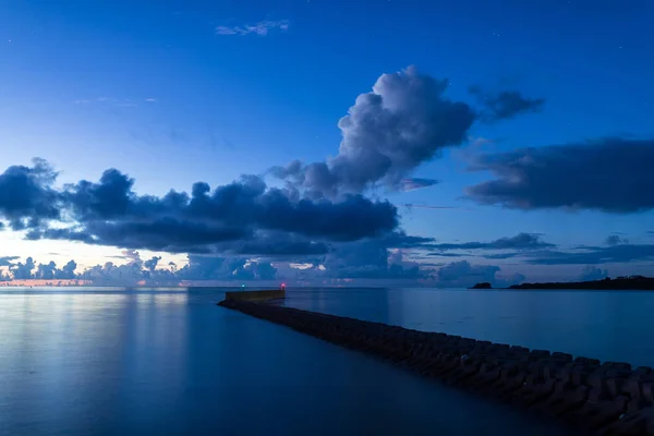 Zonsondergang Pier Met Sunrise — Stockfoto