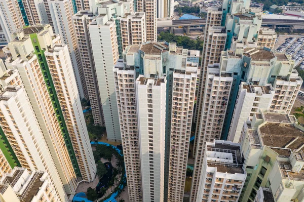 Tin Shui Wai Hongkong Hongkong Sierpnia 2018 Budynek Mieszkalny Hong — Zdjęcie stockowe