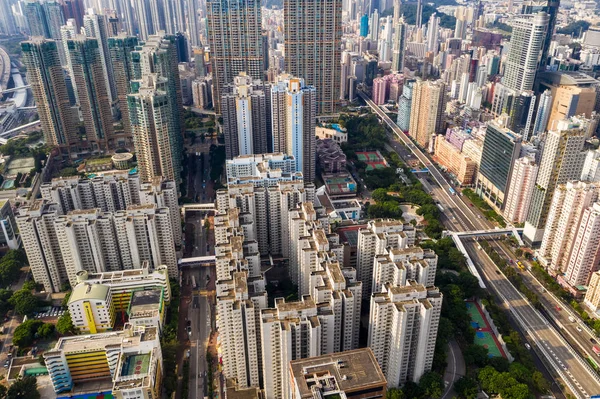 Kowloon West Hong Kong September 2018 Aerial Hong Kong City — Stock Photo, Image