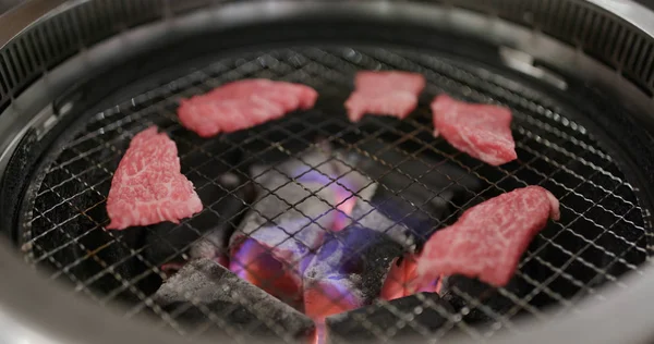 Grill Beef Nel Ristorante Giapponese — Foto Stock